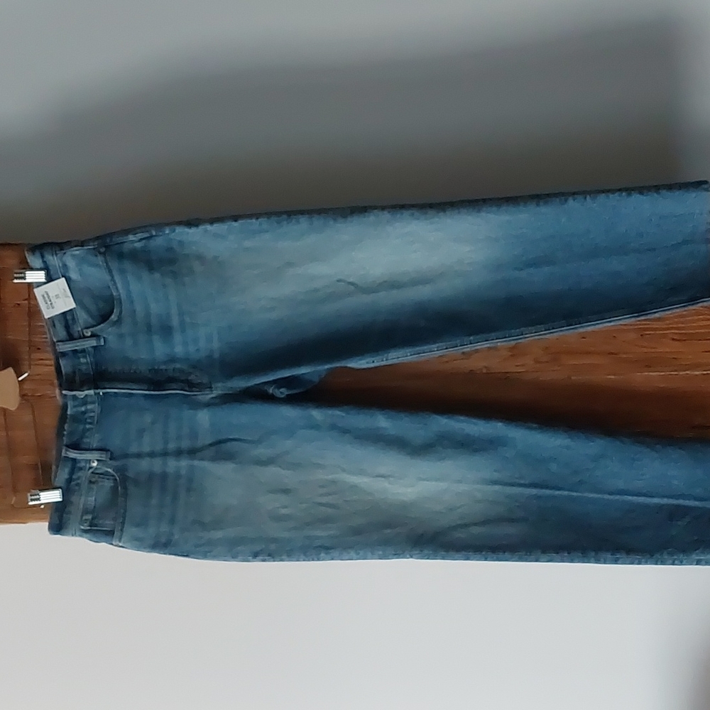 NWT J. Crew Classic straight raw edge blue jeans sz 32